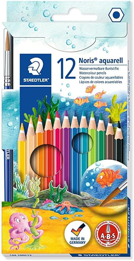 Staedtler Lápices De Colores Noris Aquarell + Pincel Surtidos En Estuche 12 Ud