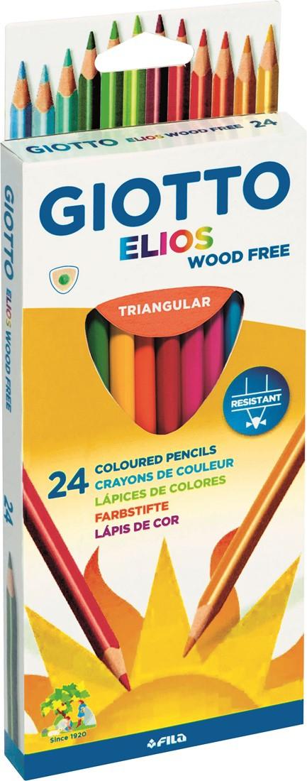 Giotto Lápices De Colores Elios Libre De Madera C/Surtidos Estuche 24 Ud