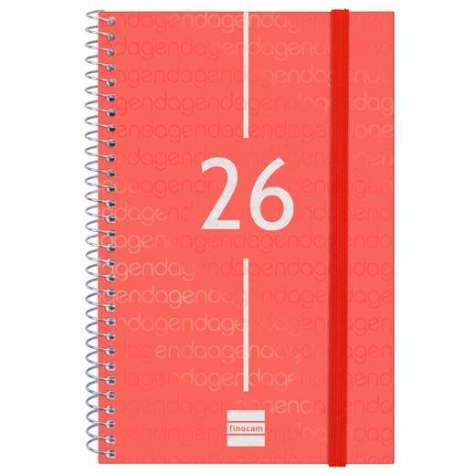 Finocam Agenda Espiral Year E5-117X181Mm Svh Tapa Pp Rojo 2026