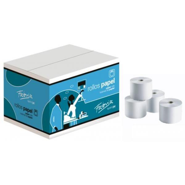 Fabrisa Rollo Autocopiativo - Papel Offset De Alta Blancura Copiativo - 57Gr./M2 - 75Mmx65Mm - Mandril 12Mm - 10Ud. -