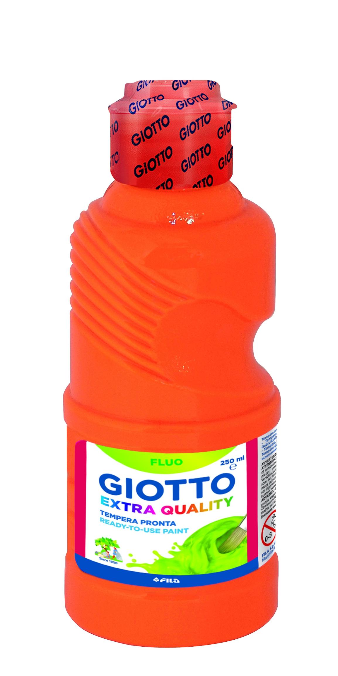 Giotto Témpera Fluo Naranja Botella 250 Ml
