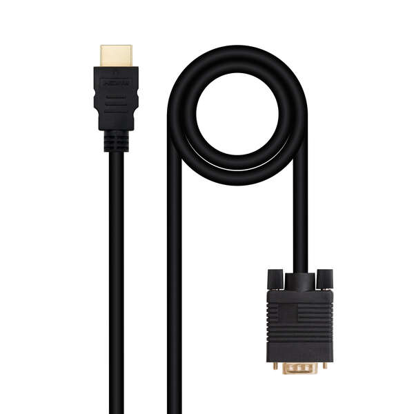 Nanocable Cable Conversor Hdmi A Vga, Hdmi/M-Vga/M 1.8M - Color Negro
