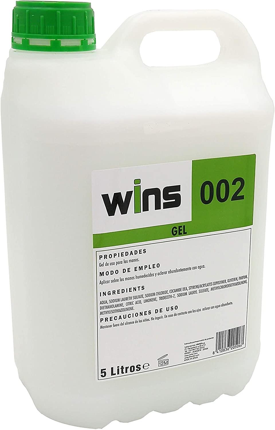 Vinfer Gel De Manos Wins 002 Dermo Ph6 Blanco -Garrafa 5L-