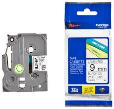 Brother Cinta Rotuladora Laminada Texto Negro Sobre Blanco - 9Mmx8M