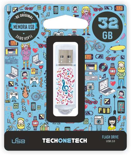 Techonetech Music Dream Memoria Usb 2.0 32Gb (Pendrive)