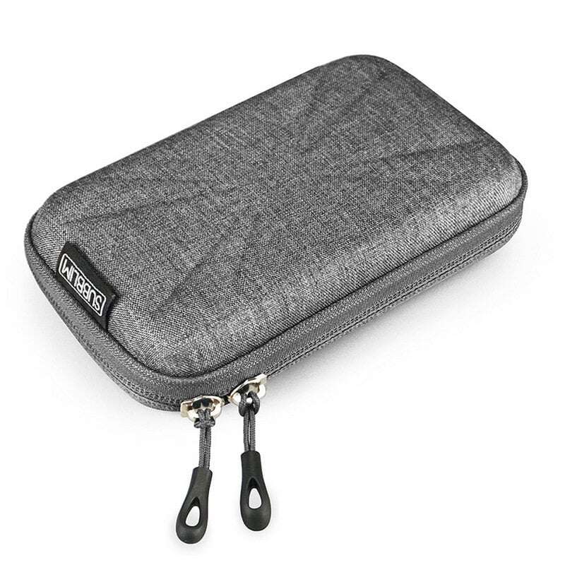 Subblim Funda Rígida Para Disco Duro - Medida: 145X90X30Mm - Protección Óptima Contra Golpes - Doble Tirador De Apertura - Bolsillo Para Accesorios - Color Gris