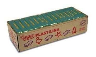 Jovi Plastilina Pastilla 350Gr Unicolor Verde Oscuro Caja 15 Ud
