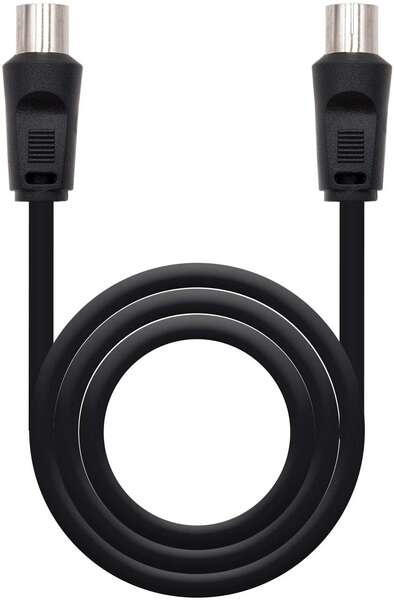 Nanocable Cable De Antena Tv 75 Ohm Macho/Hembra 1.80M - Color Negro
