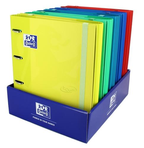 Oxford Carpeta Anillas 4X35 Europeanbinder Touch A4+ C/Recambio 100 Hojas 90Gr 5X5 Surtidos