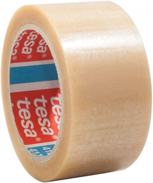 Tesa 4120 Precinto De Embalar Standard 50Mm X 66 Metros - Fabricado En Pvc - Adhesivo De Caucho Natural - Transparente