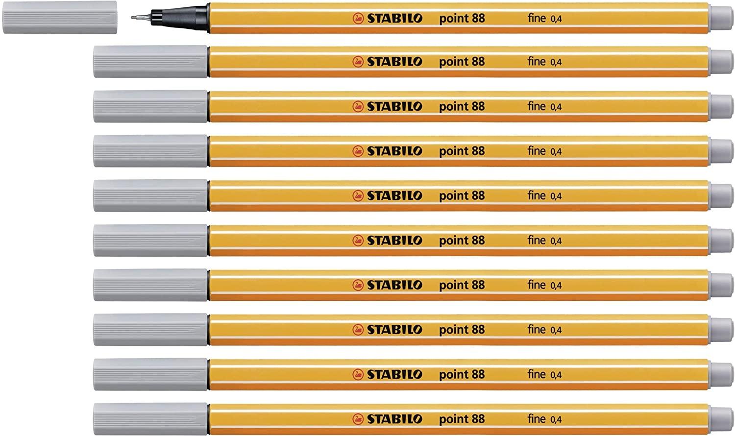 Stabilo Rotulador Point 88 Gris Medio Caja 10 Ud