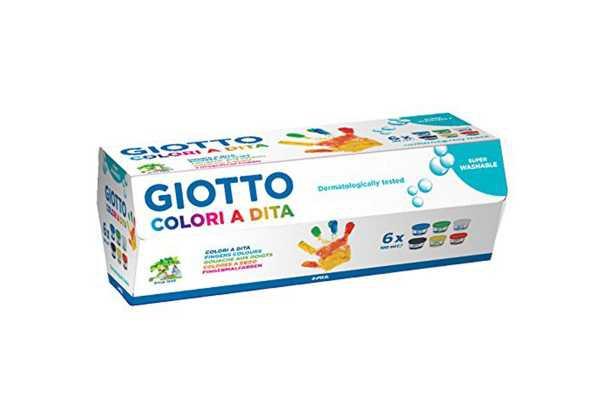 Giotto Pintura De Dedos De 100 Ml Colores Estuche De 6 Botes