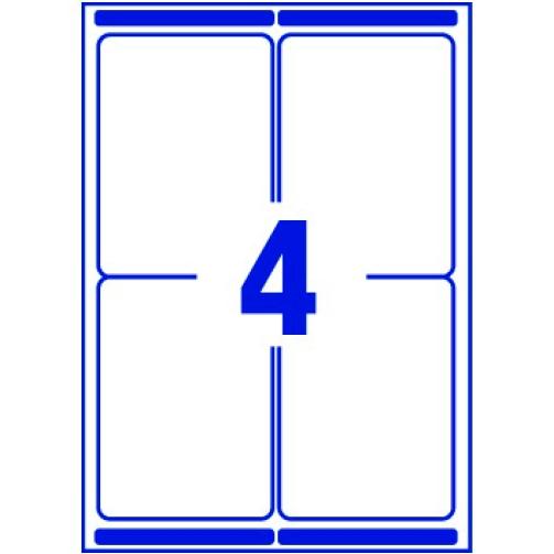 Avery Etiquetas Adhesivas 99,1X139Mm Inkjet/Láser Para Envíos 4 X 100H Blanco