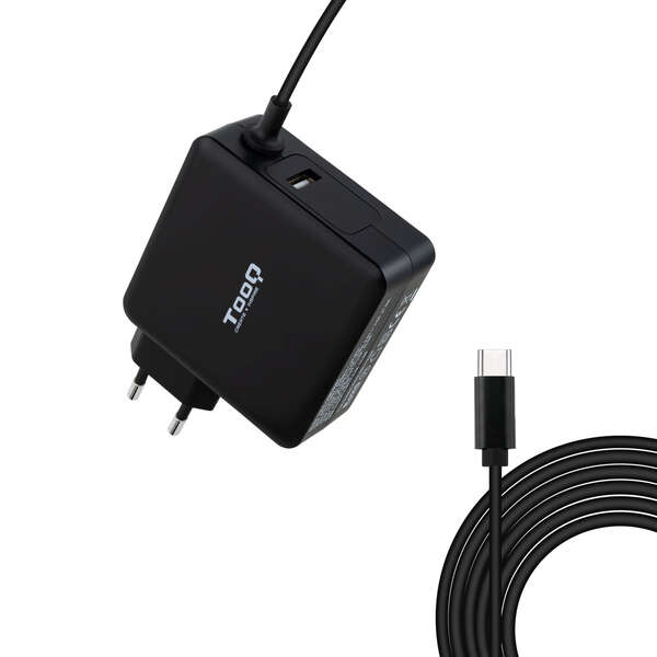 Tooq Cargador Universal Para Portatil 90W Usb-C - Compatible Con Pd - Cable De 1.80M