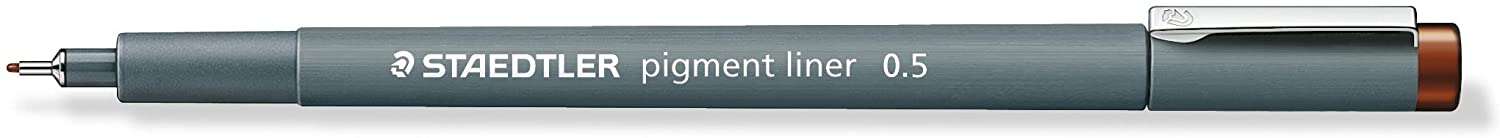 Staedtler Pigment Liner 308 Rotulador Calibrado - Trazo 0.5Mm - Secado Rapido - Color Marron