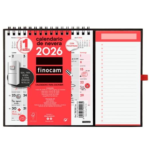 Finocam Calendario Con Imán Para Escribir Xs-140X150Mm Mv Neutro 2026