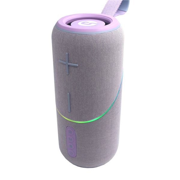 Coolsound Rainbow Beat Altavoz Bluetooth True Wireless 20W - Autonomia Hasta 3H - Usb, Microsd Y Aux - Funcion Manos Libres - Radio Fm - Iluminacion Rgb - Color Violeta