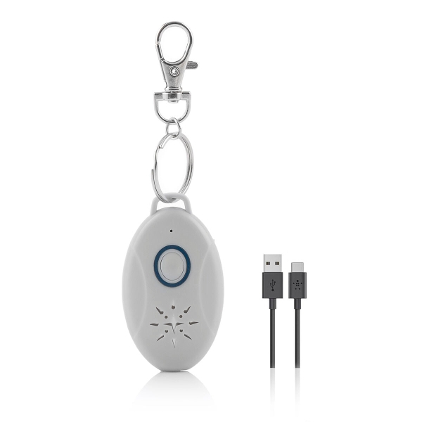 Innovagoods Petrep Antiparasitos Por Ultrasonido Para Mascotas - Recargable Usb - Alcance Hasta 3M - Autonomia Hasta 5 Dias - Incluye Mosqueton - 3.5X12X1Cm - Color Gris