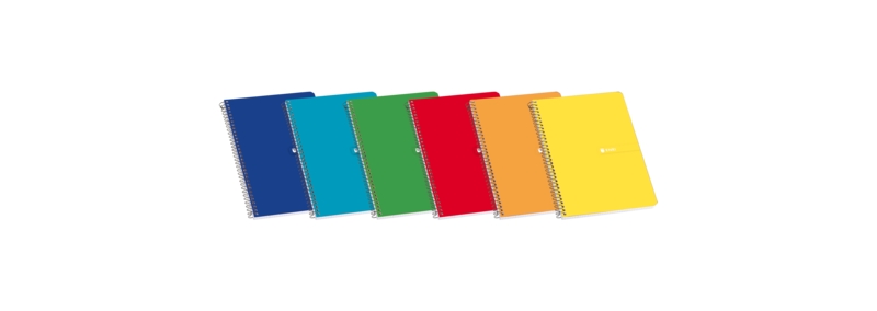Enri Cuaderno Espiral Tapa Blanda 8º 4X4 80 Hojas - Diseño Compacto - Tapa Flexible - Cuadricula De 4X4 - 80 Hojas - Colores Surtidos