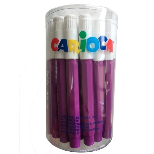 Carioca Rotulador Jumbo Punta Gruesa Lila Bote 30 Ud