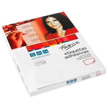 Fabrisa Etiquetas Adhesivas Multifunción 105X40Mm C/Rectos 14 X 100H Blanco