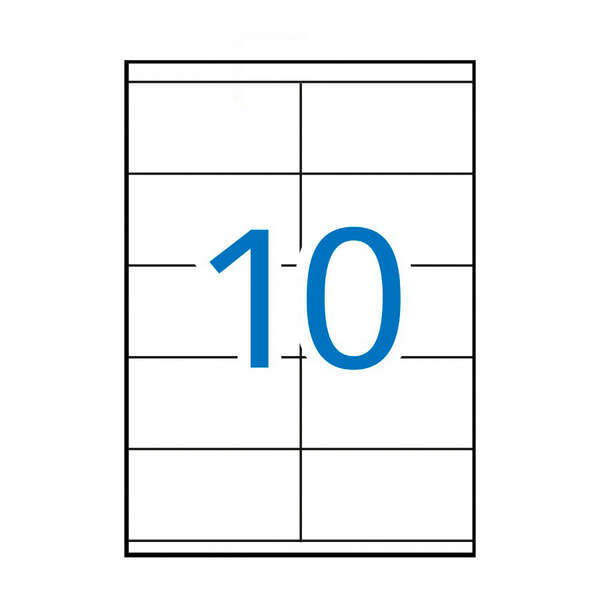 Apli Pack De 100 Etiquetas Blancas 105 X 57Mm - Cantos Rectos - Adhesivo Permanente