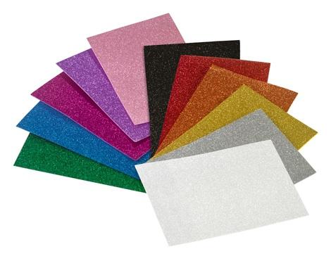 Faibo Goma Eva 20X30Cm Grosor 2Mm Purpurina Violeta Bolsa 3 Ud