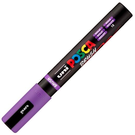 Posca Marcador Pc-5Br Brush Punta M Semiflexible Violeta