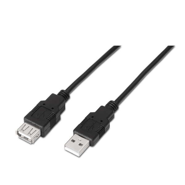 Aisens Cable Extension Usb 2.0 - Tipo A Macho A Tipo A Hembra - 3.0M - Color Negro