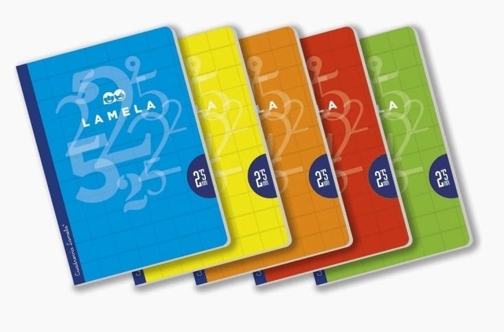 Lamela Libreta Grapada 50H A4 90Gr Cuadrovía 4Mm C/Margen C/Surtidos Básico