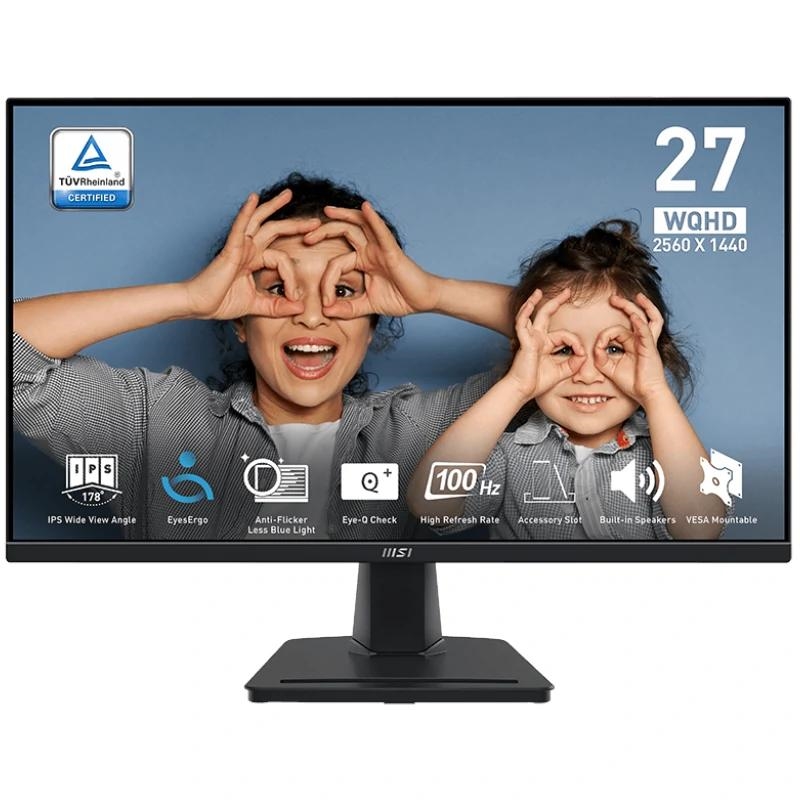 Msi Mp275Q  Monitor 27" Ips Wqhd100H Vga Hdmi Mm