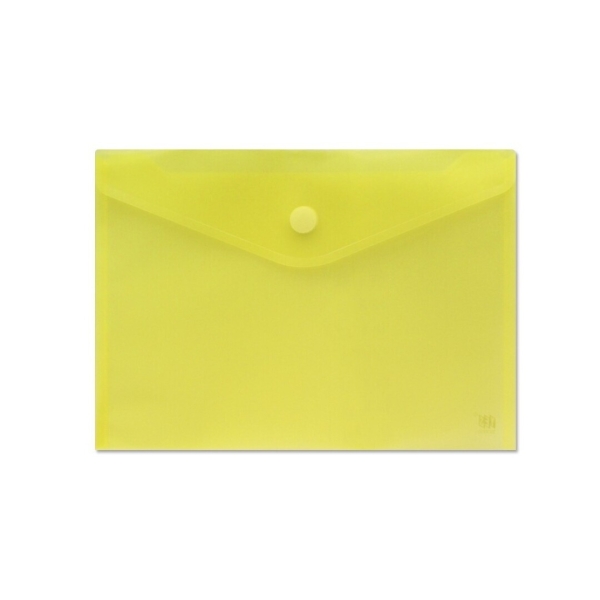 Sobre Portadocumentos A4 - Cierre De Velcro - Fabricado En Polipropileno - Medidas 325X230Mm - Amarillo Transparente