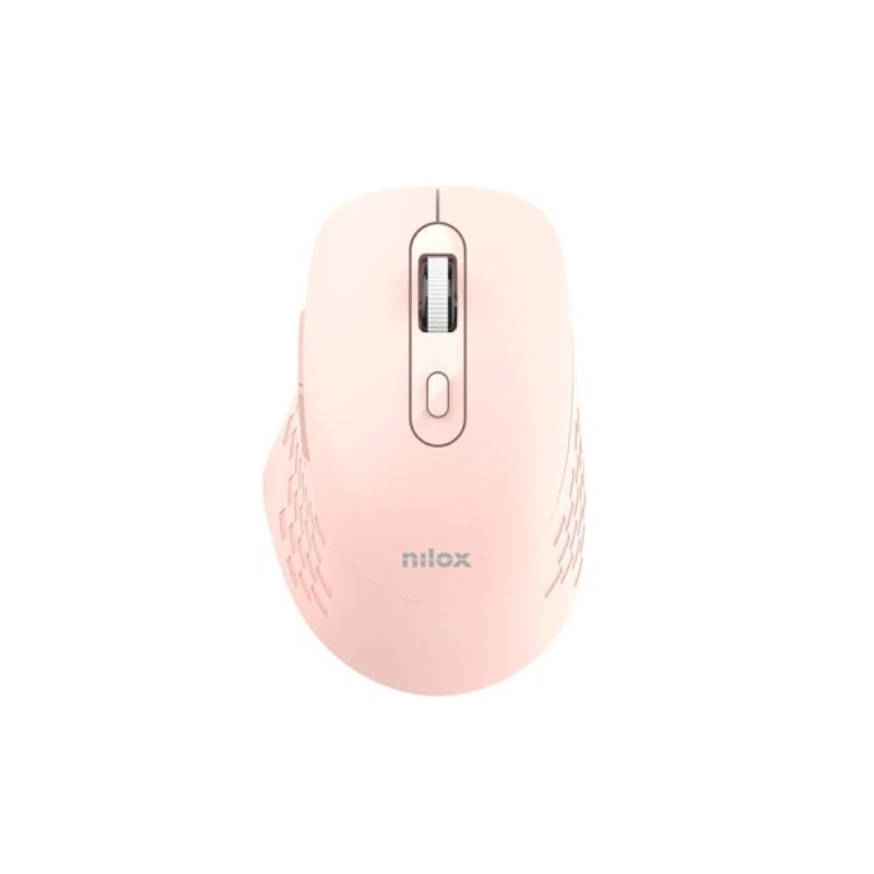 Nilox Ratón Dual Wireless 1600Dpi Silen. Rosa