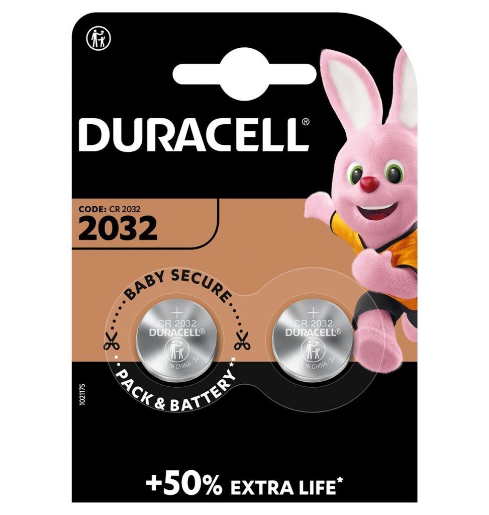 Duracell Pila Especial Cr2032 De Botón Litio 3V Blister 2 + 50% Extra Life