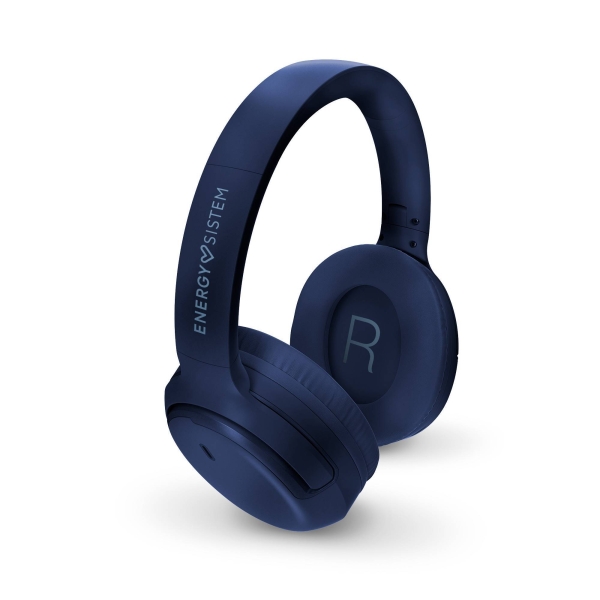 Energy Sistem Auriculares Bluetooth Rizz - Conexion Multipunto - Hasta 50H De Bateria - Deep Bass Para Graves Profundos - Diadema Acolchada Ajustable - Asistente De Voz - Color Azul Navy
