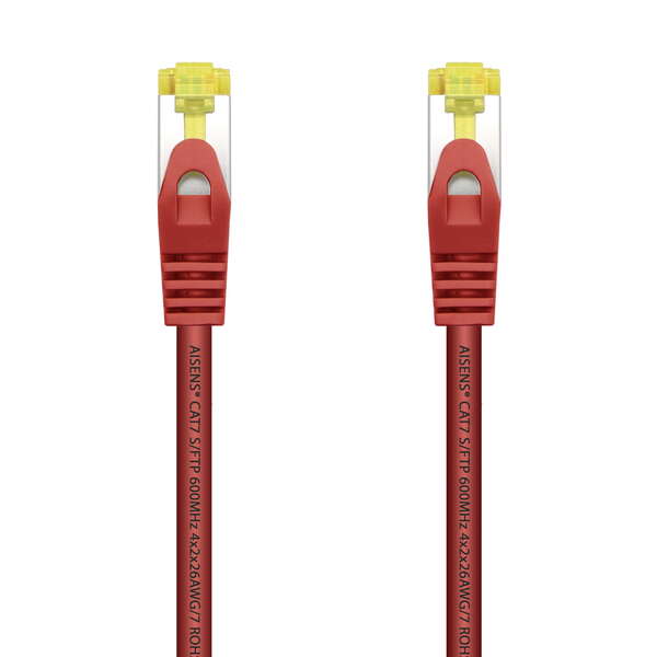 Aisens Cable De Red Latiguillo Rj45 Lszh Cat.7 600 Mhz S/Ftp Pimf Awg26 - 0.5M - Color Rojo