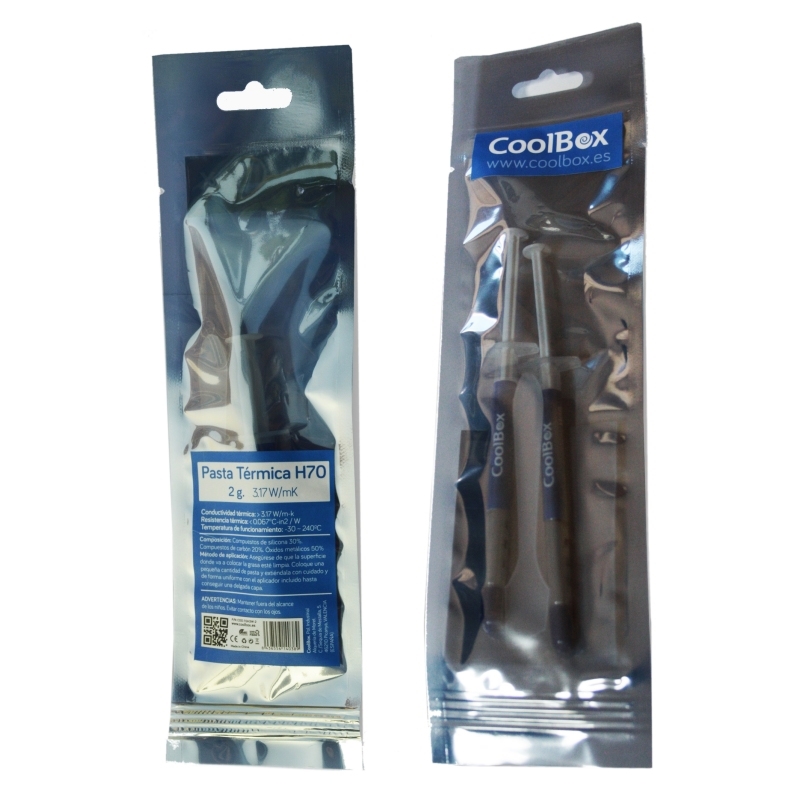 Coolbox Pasta Térmica Plata 2 Gramos 3.17W/Mk H70