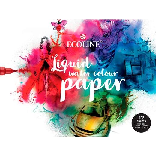Talens Ecoline Bloque 12 Hojas Papel 24X32Cm 290Gr Encolado 1 Lado