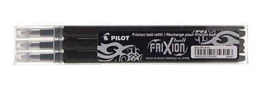 Pilot Recambio Bolígrafo Frixion 0.7 Negro Pack 3 Ud