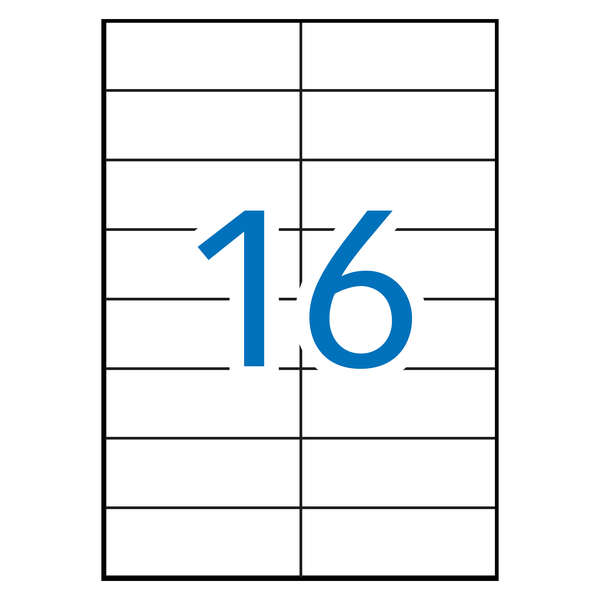 Apli Etiquetas Blancas Permanentes Para Laser 105.0 X 37.0Mm 250 Hojas