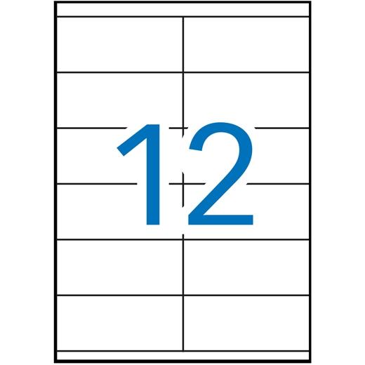 Apli Etiquetas Adhesivas 105X48Mm Inkjet/Láser C/Rectos 12 X 100H Blanco