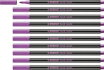 Stabilo Rotulador Pen 68 Metallic Rosa Metálico Caja 10 Ud