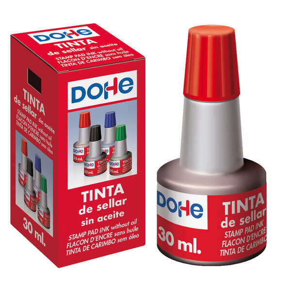 Dohe Tinta Para Tampones Y Sellos 30Ml - Color Rojo