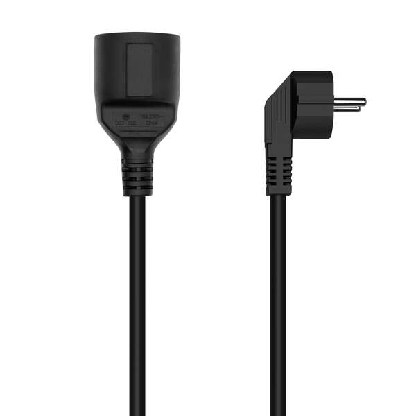 Aisens Cable Alargador De Alimentacion Schuko - Cee7/M-Cee7/H - 5.0M - Color Negro