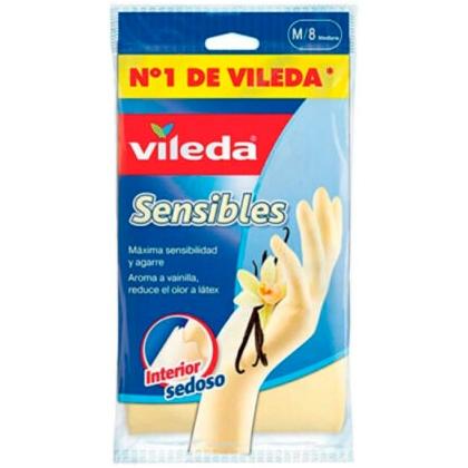 Vileda Guantes Sensibles Satinados Talla Mediana