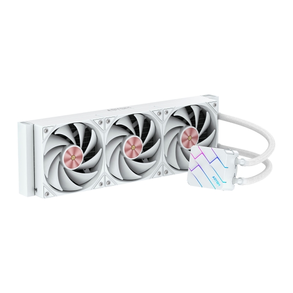 Abysm Oceanic Tide 360 Argb Kit De Refrigeracion Liquida - 3 Ventiladores De 120Mm - Iluminacion Argb - Bomba 2500Rpm - Tubos De 3.4Mm - Color Blanco