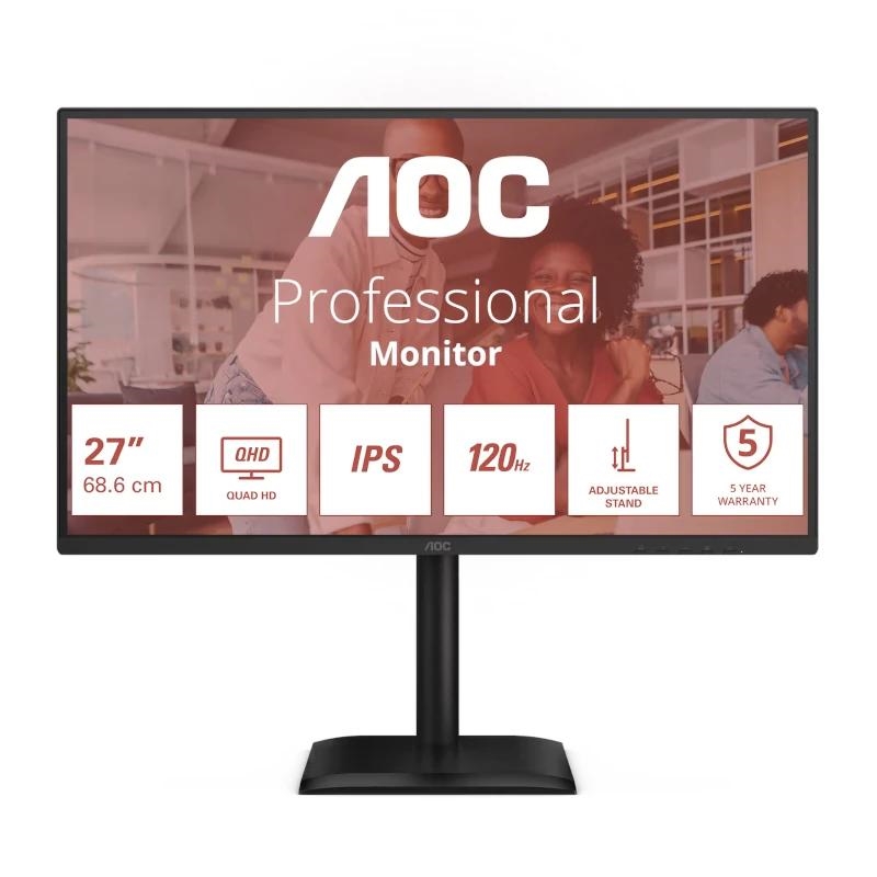 Aoc Q27E4U Monitor 27" 2K 120Hz Hdmi Usb Dp Ips Aa