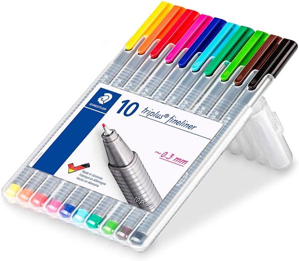Staedtler Estuche 10 Rotuladores Triplus Fineliner 334 Colores Surtidos