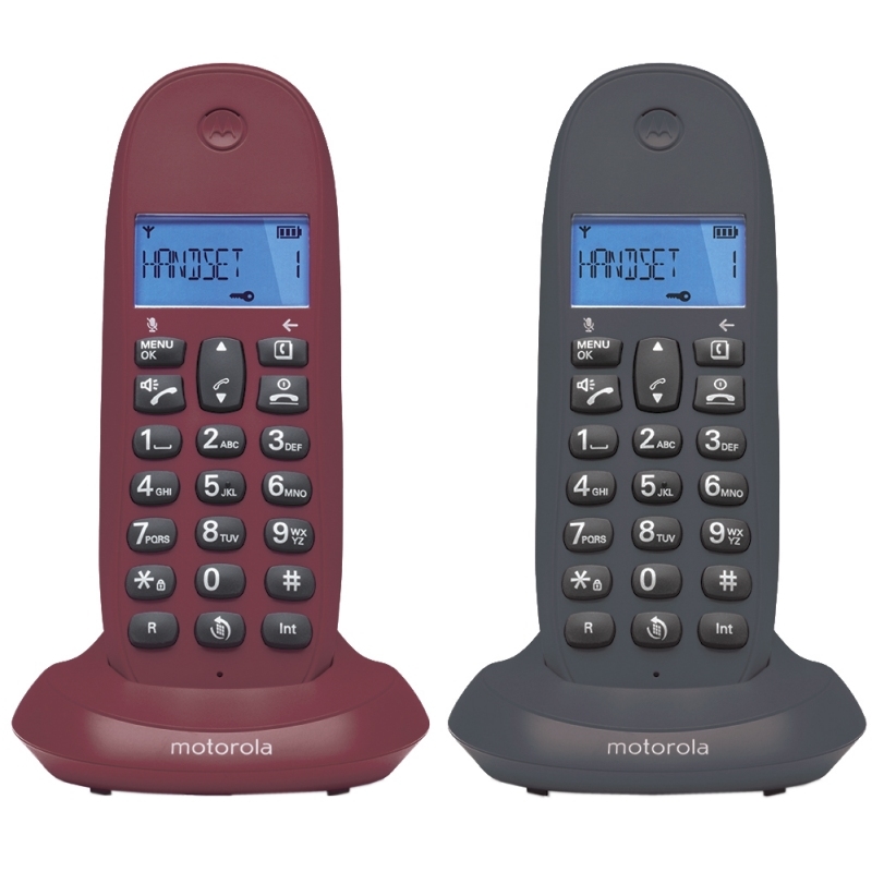 Motorola C1002 Lb+ Telefono Dect Duo Gris-Granate