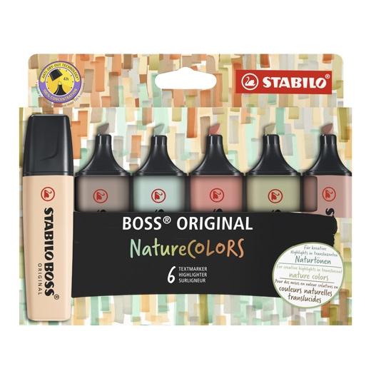 Stabilo Marcador Boss Original Naturecolors Colores Surtidos Estuche 6 Ud